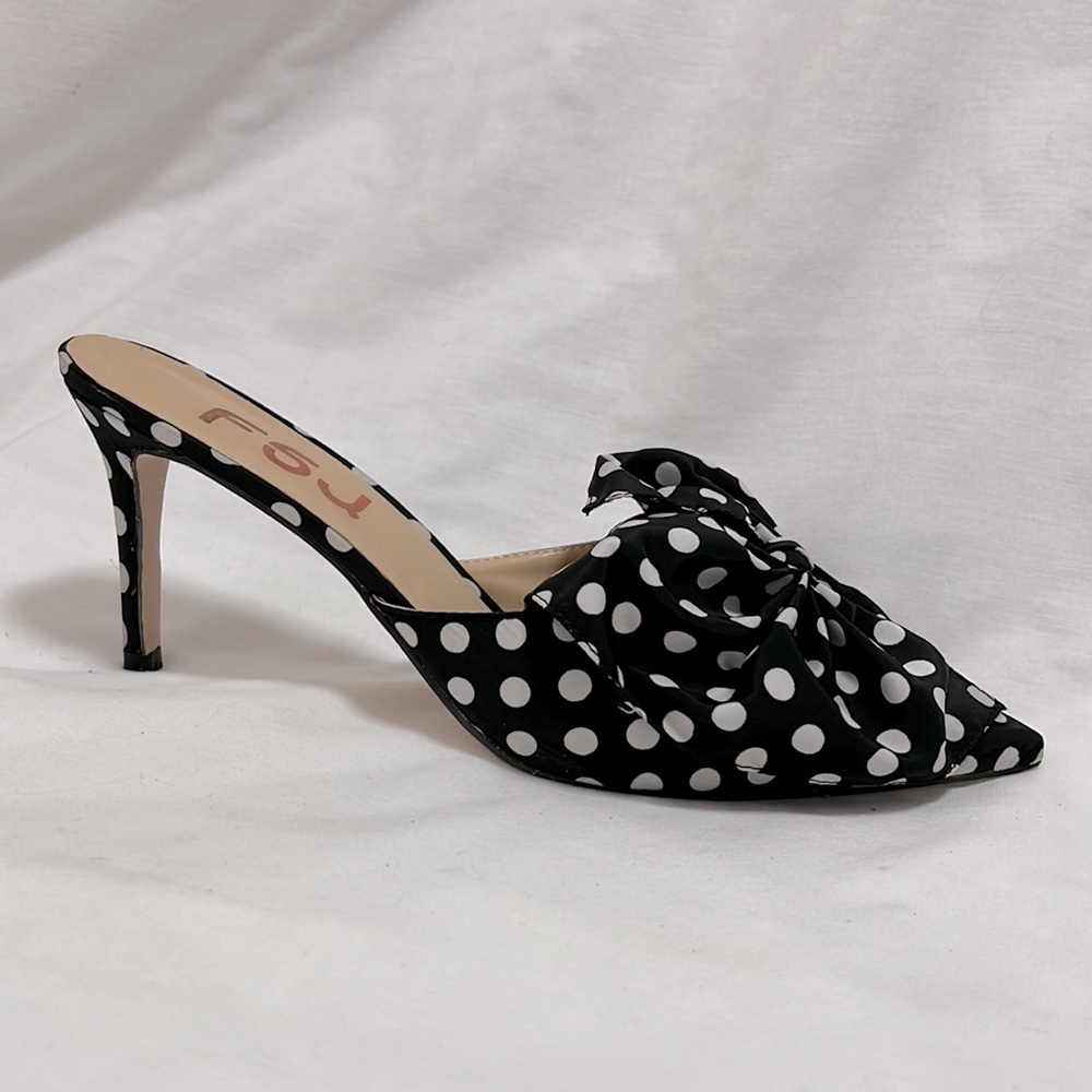 FSJ polka dot mules size 10M no box - Picture 3 of 7